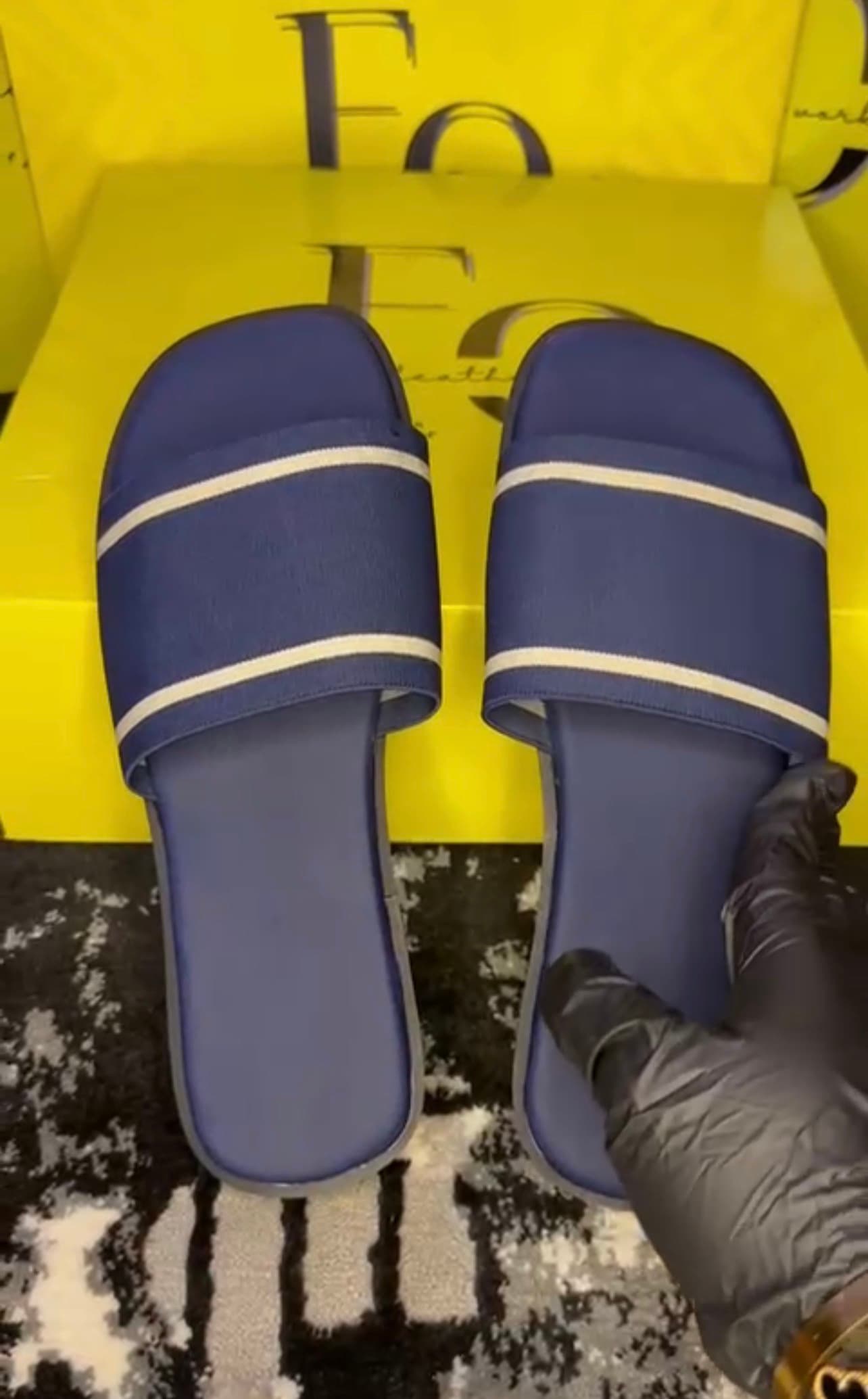 Navy blue slide